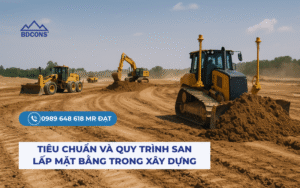 Tiêu chuẩn và quy trình san lấp mặt bằng trong xây dựng